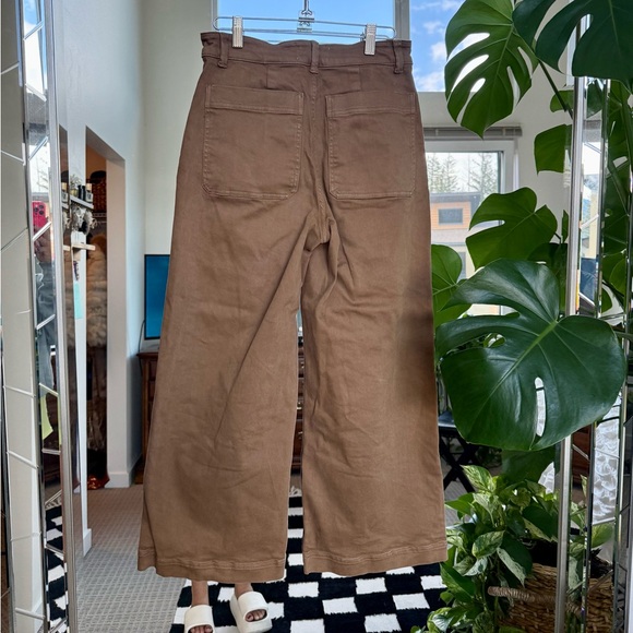 Everlane Brown Wide Leg Ankle Cropped Pants - Picture 3 of 8